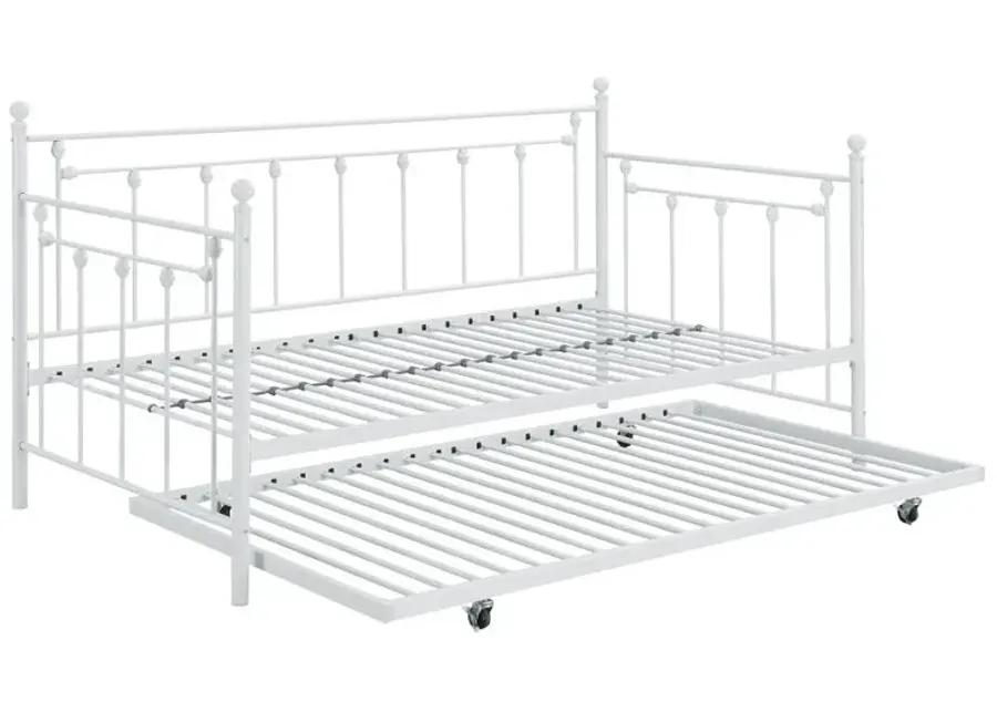 Nocus Spindle Metal Twin Daybed with Trundle