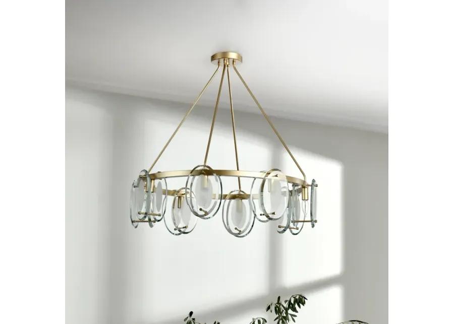 Gina 8-Light Gold Chandelier