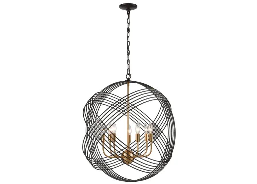 Concentric 26" Wide 7-Light Chandelier - Oil Rubbed Bronze