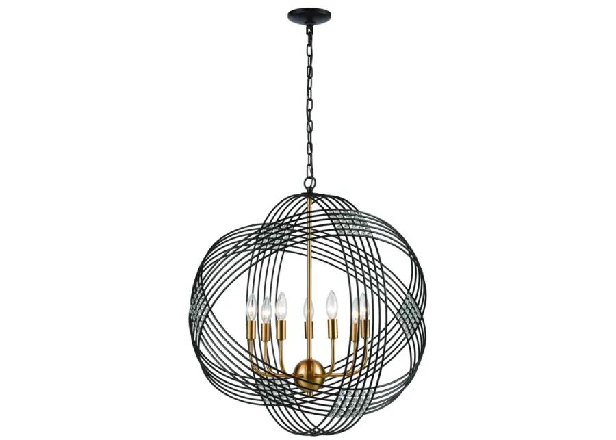 Concentric 26" Wide 7-Light Chandelier - Oil Rubbed Bronze