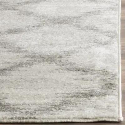 Adirondack Contemporary Ivory / Silver 2'-6" X 12' Powerloomed Rug