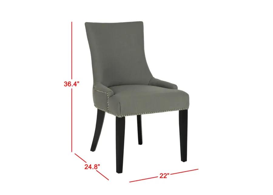 LESTER 19''H DINING CHAIR - SILVER NAIL HEADS - Set of 2