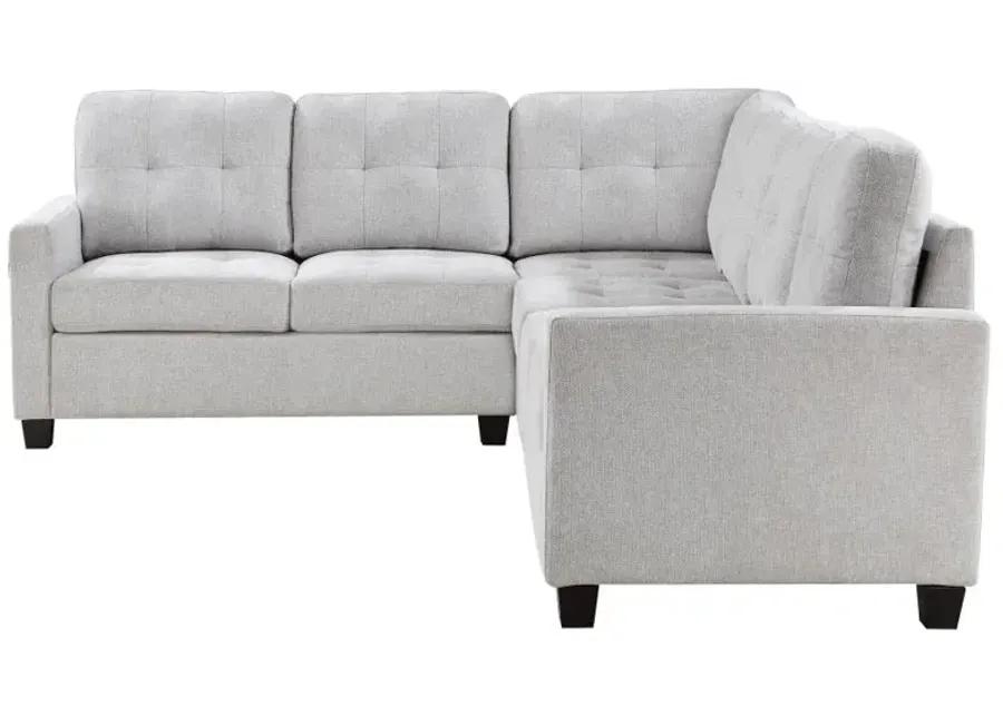 Georgina 4-piece Upholstered Modular Sectional Sofa Steel Beige