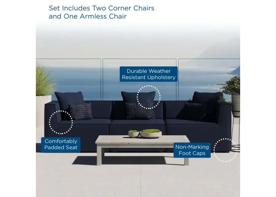 Saybrook Outdoor Upholstered 3-Piece Sofa