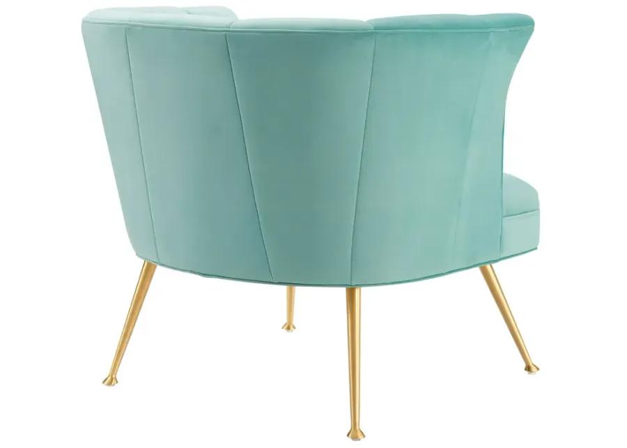 Veronica Channel Tufted Performance Velvet Armchair