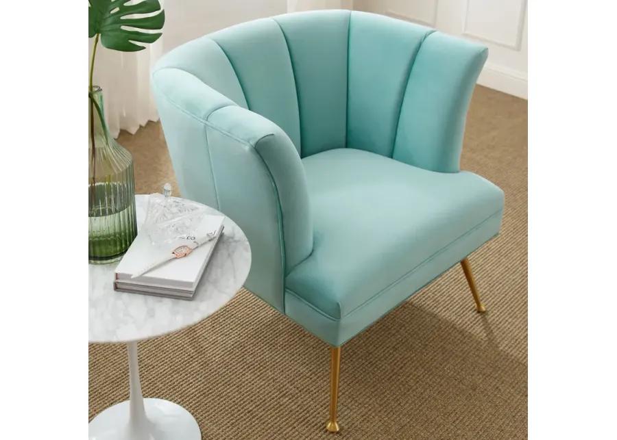 Veronica Channel Tufted Performance Velvet Armchair