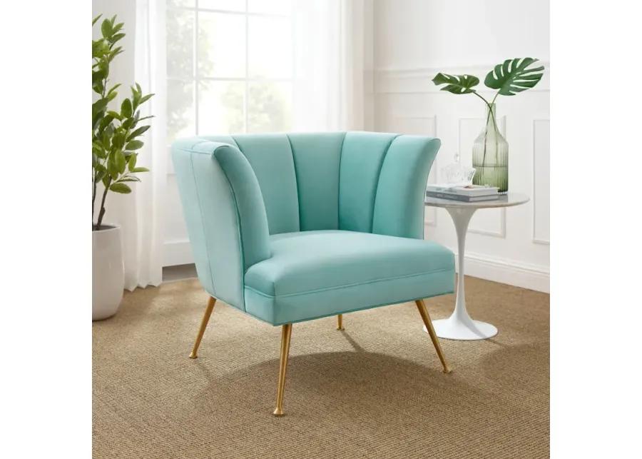 Veronica Channel Tufted Performance Velvet Armchair