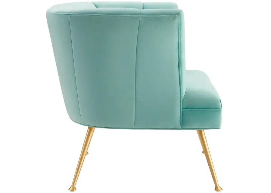 Veronica Channel Tufted Performance Velvet Armchair