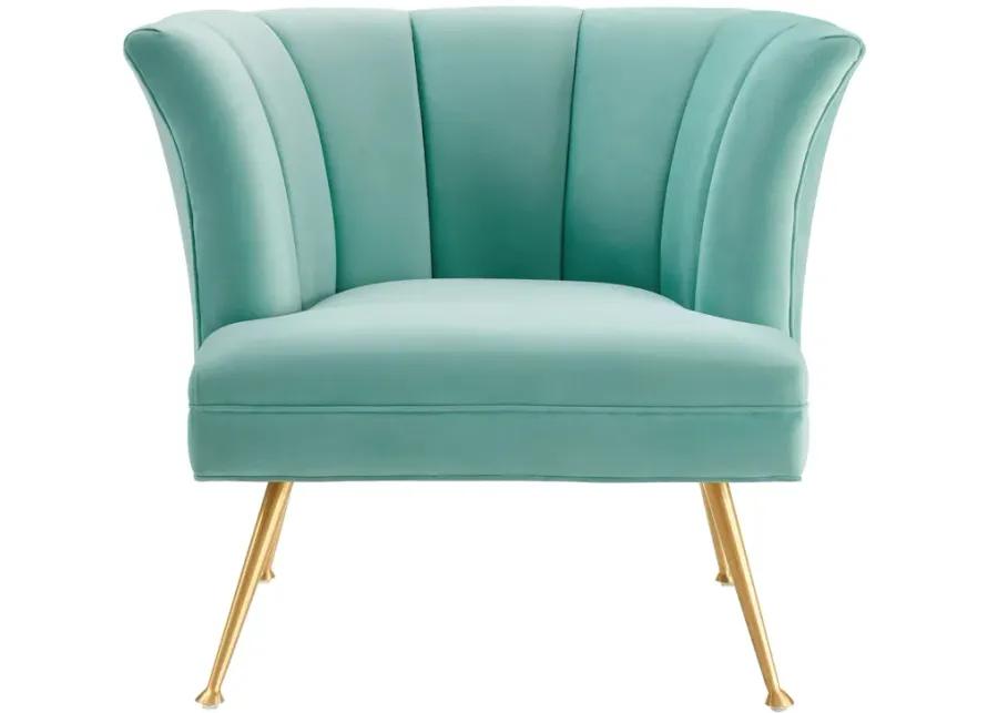 Veronica Channel Tufted Performance Velvet Armchair