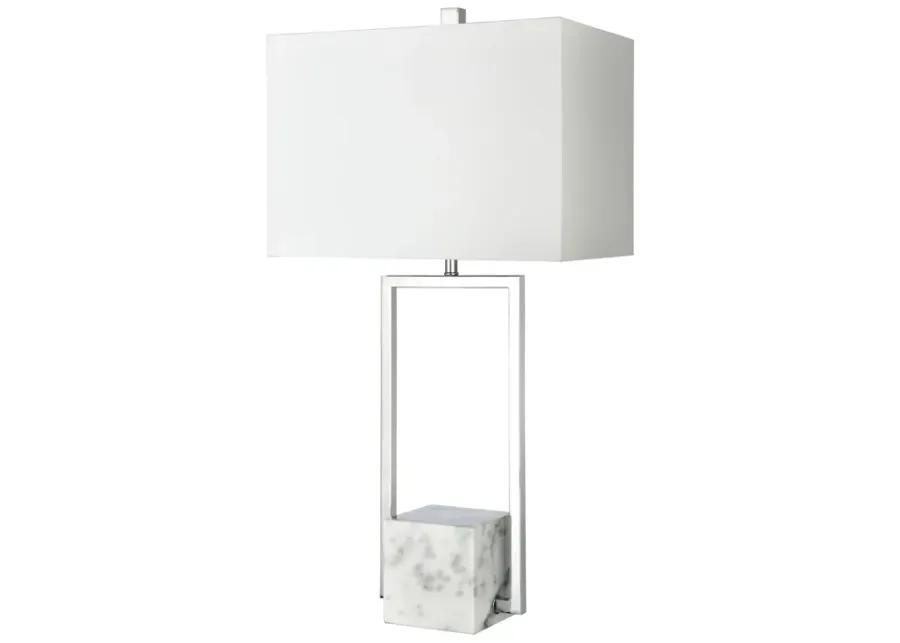 Dunstan Mews 31'' High 1-Light Table Lamp - Chrome - Includes LED Bulb