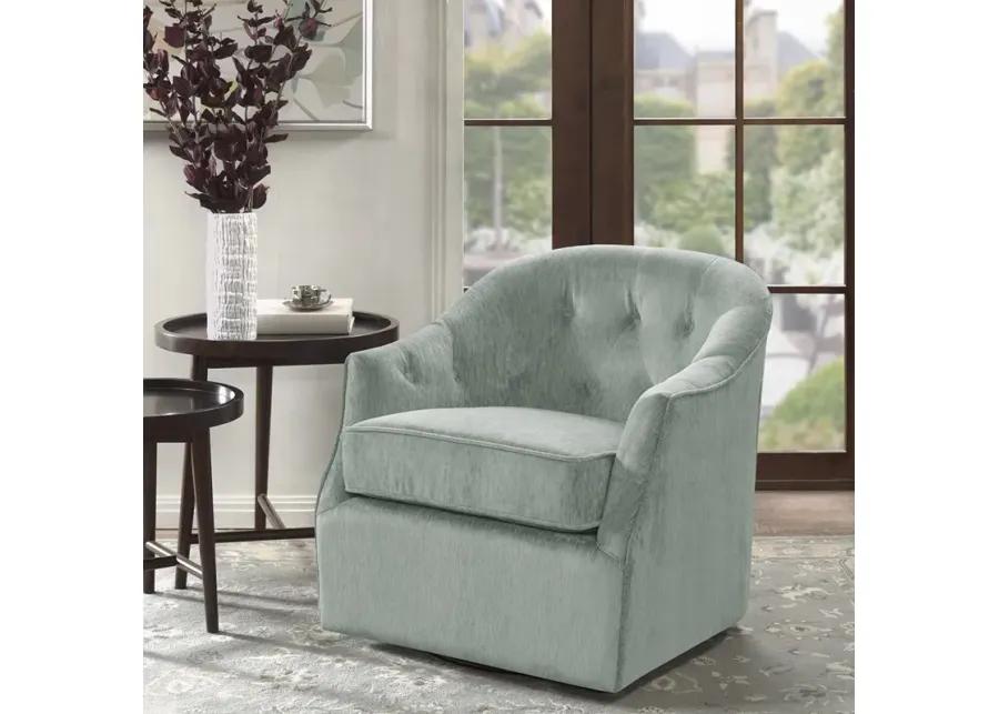 Madison Park Calvin Light Green Swivel Chair