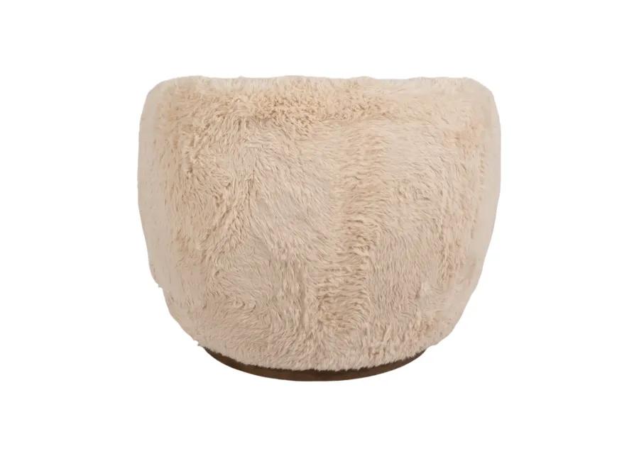 Roundback Swivel Chair, Sand