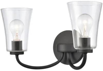 Emily 17'' Wide 2-Light Vanity Light - Matte Black