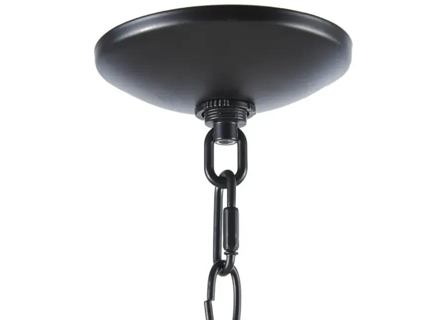 Hampton Hill Brighton Matte Black 6-Light Farmhouse Metal Chandelier