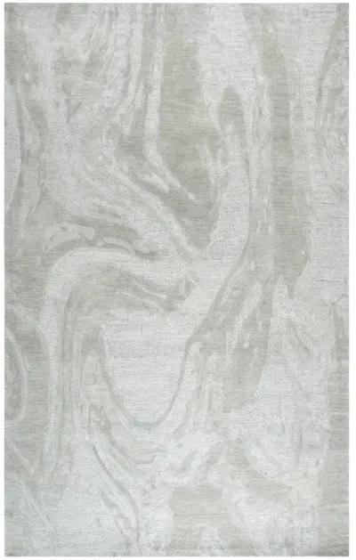 Fifth Avenue Gray Abstract Wool 5' x 8' Rectangle Rug