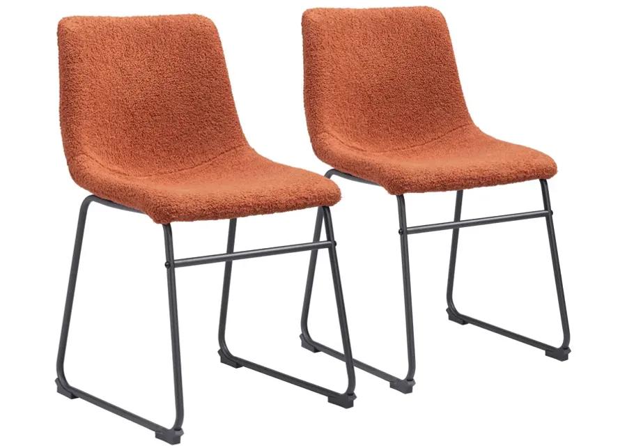 Smart Dining Chair (Set of 2) Burnt Orange