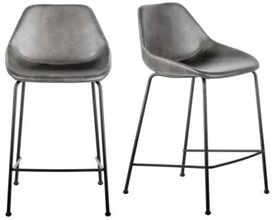 Corinna Counter Stool in Dark Gray - Set of 2