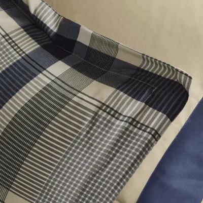 Intelligent Design Robbie Navy Multi Plaid Comforter Set with Bed Sheets