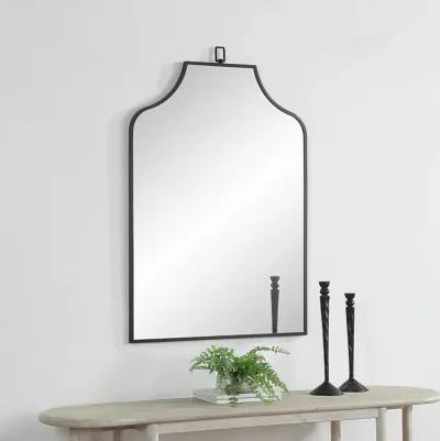 Breda 45" Tall Recatangular Arch Mirror, Matte Black