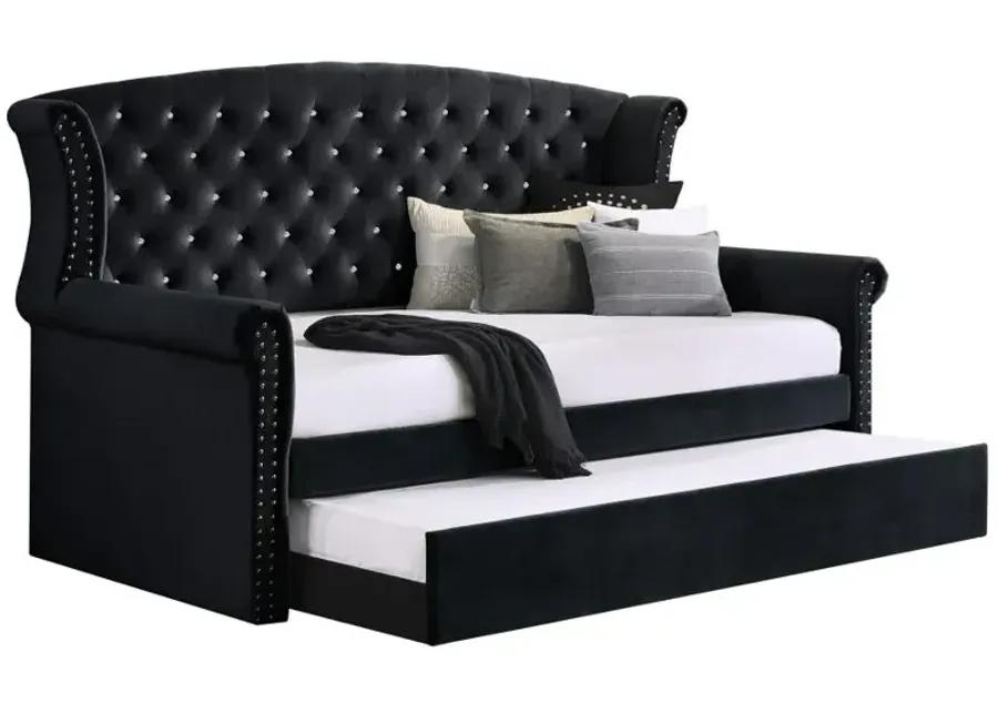 Scarlett Upholstered Tufted Twin Daybed with Trundle