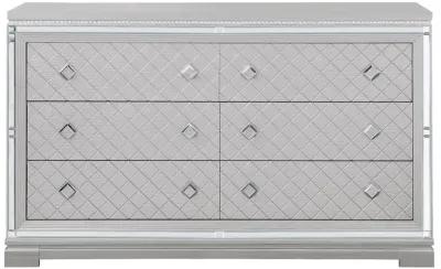 Eleanor Rectangular 6-drawer Dresser Metallic