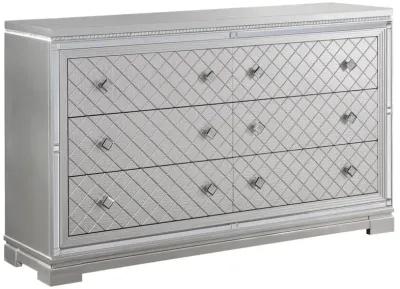 Eleanor Rectangular 6-drawer Dresser Metallic