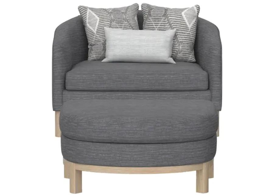 Maeve Chair And Storage Ottoman Set