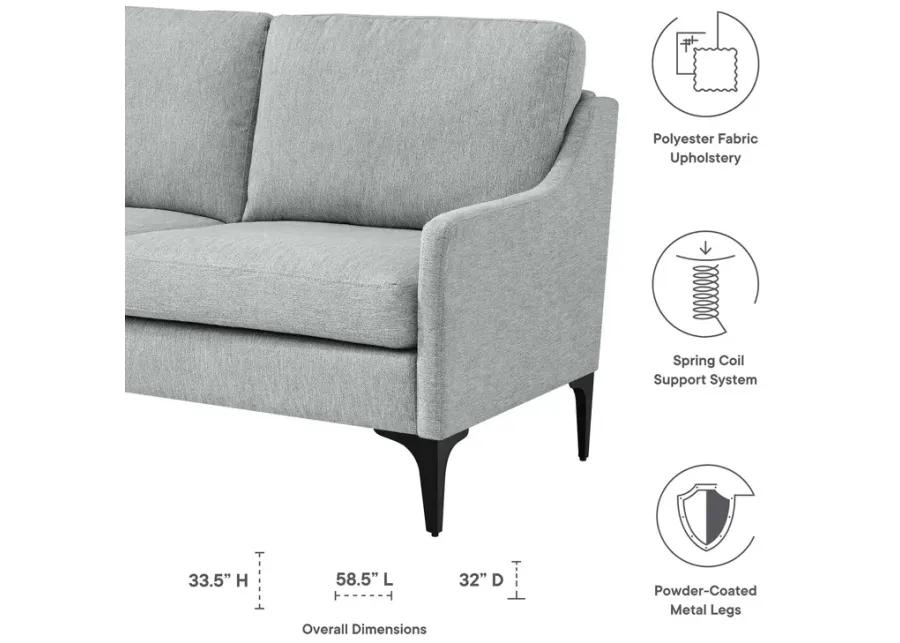 Corland Upholstered Fabric Loveseat