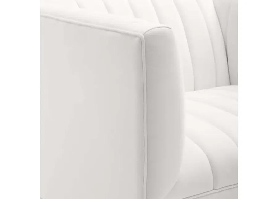 Shift Channel Tufted Performance Velvet Armchair