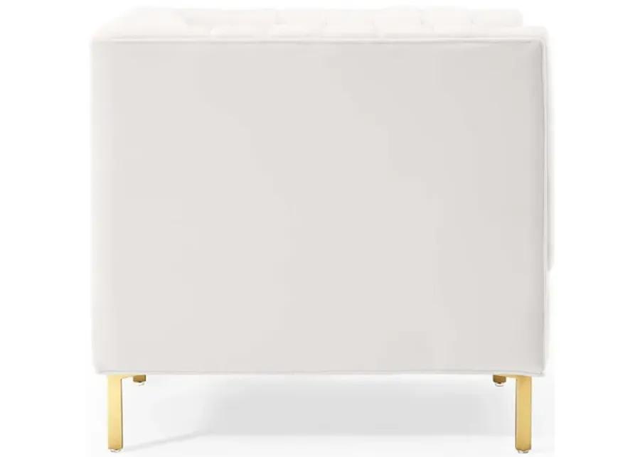 Shift Channel Tufted Performance Velvet Armchair