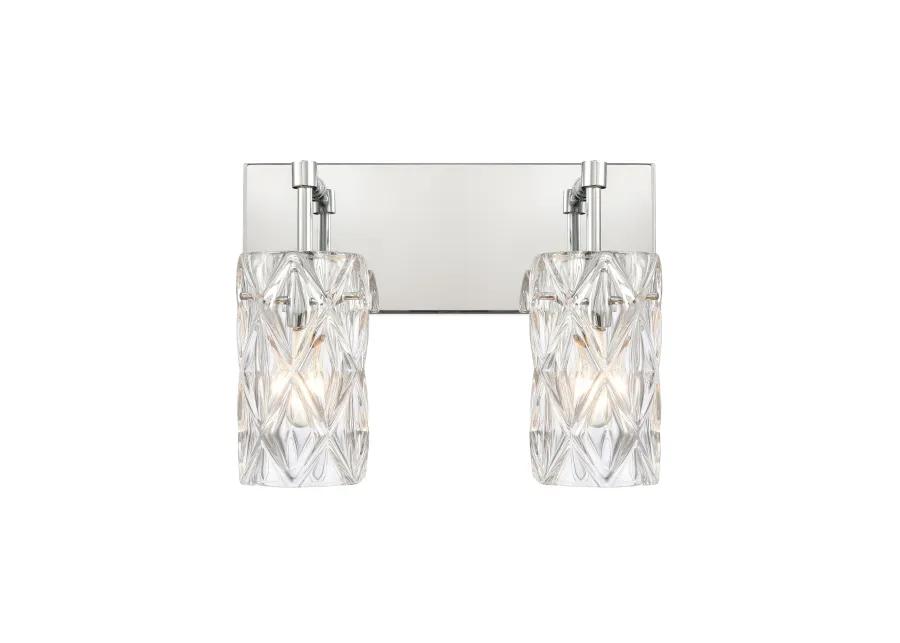 Forma de Crystal 14" Wide 2-Light Vanity Light - Polished Chrome