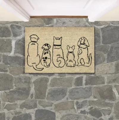 Pup Club 24"x36" Doormat Choir Front and PVC Backing Black and Sand