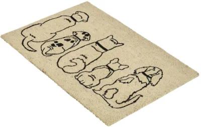 Pup Club 24"x36" Doormat Choir Front and PVC Backing Black and Sand