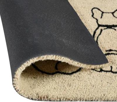 Pup Club 24"x36" Doormat Choir Front and PVC Backing Black and Sand