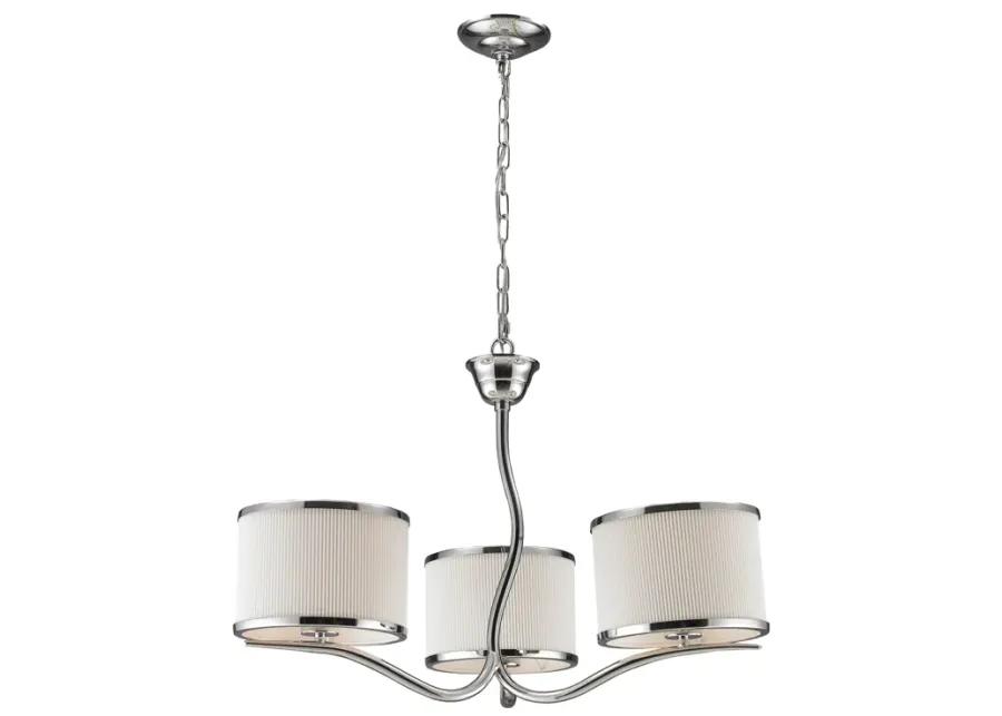 Annika 3-Light Chandelier in Polished Chrome