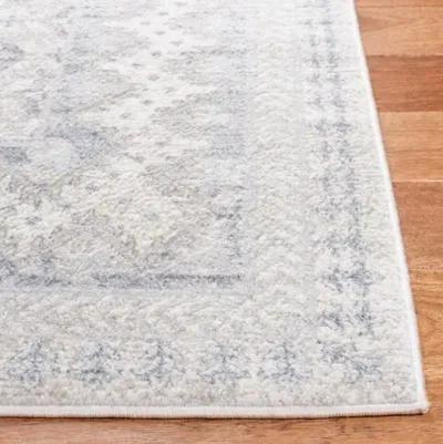 Brentwood 899 Ivory / Grey 2' X 10' Runner Powerloomed Rug