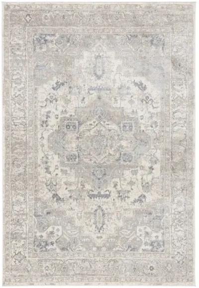 Brentwood 851 Ivory / Grey 3' X 5' Small Rectangle Powerloomed Rug