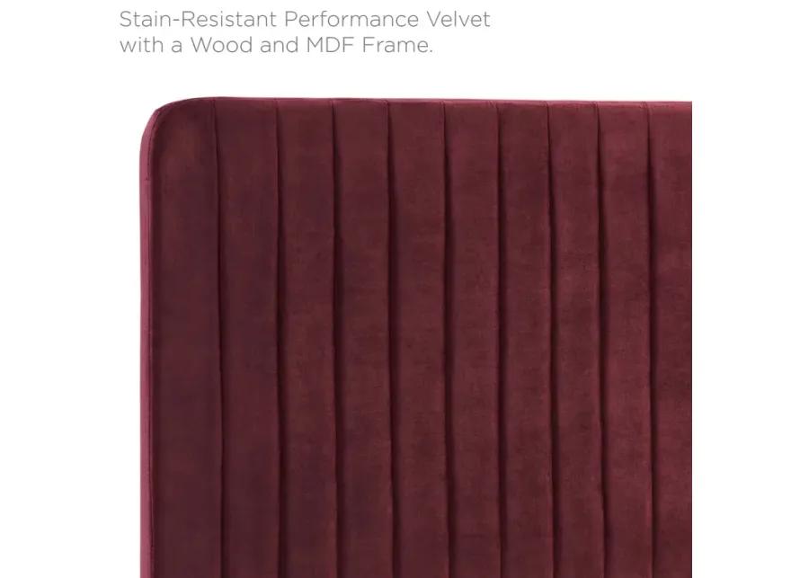 Milenna Channel Tufted Performance Velvet Twin Headboard