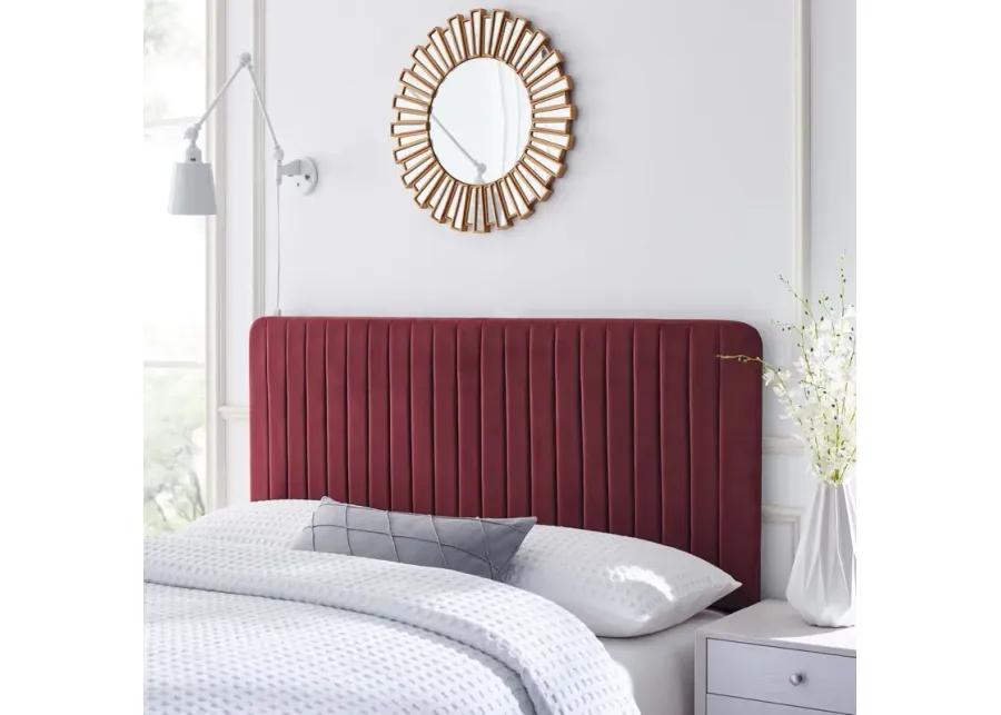 Milenna Channel Tufted Performance Velvet Twin Headboard