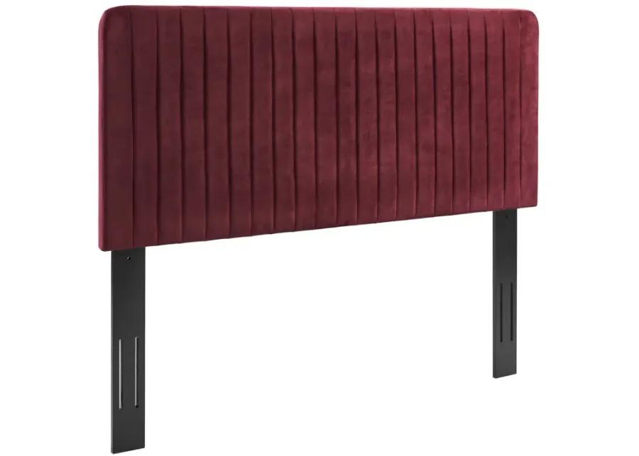 Milenna Channel Tufted Performance Velvet Twin Headboard