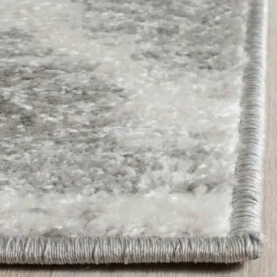 Adirondack Contemporary Silver / Ivory 3' X 5' Powerloomed Rug