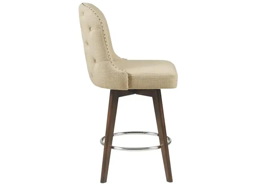 Madison Park Kobe Natural Counter Stool with Swivel Seat