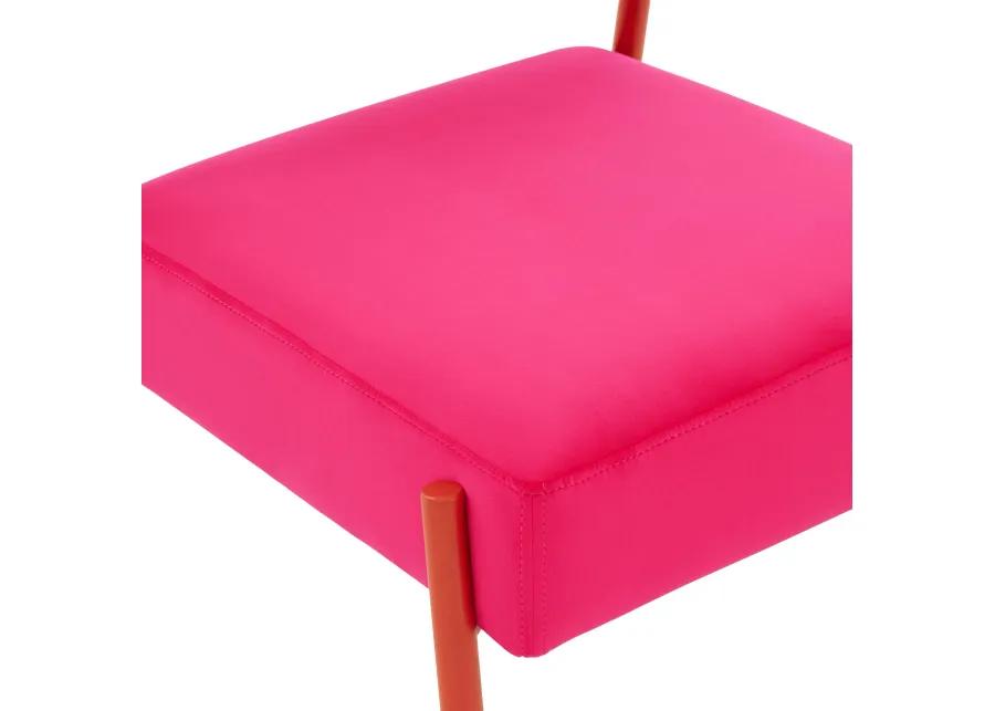 Jolene Hot Pink Velvet Accent Chair