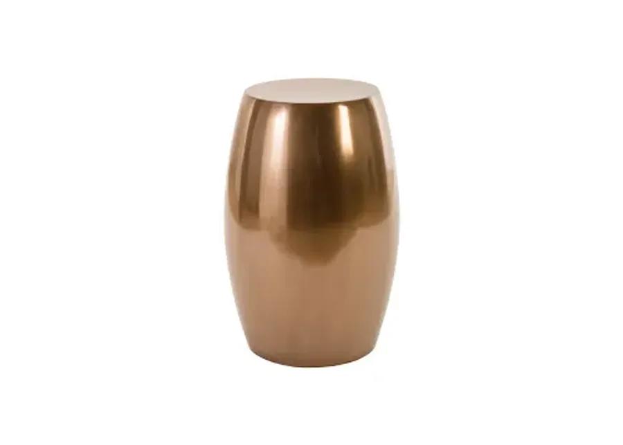 vex side table, polished bronze