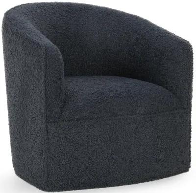 Valencia Blue Fabric Swivel Accent Chair