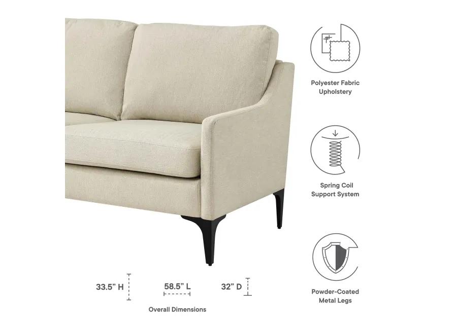 Corland Upholstered Fabric Loveseat