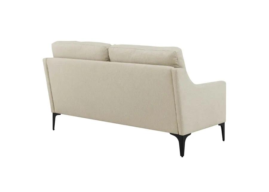 Corland Upholstered Fabric Loveseat