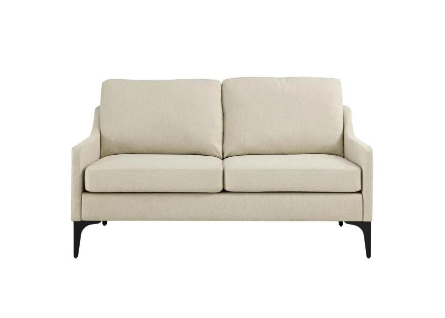 Corland Upholstered Fabric Loveseat