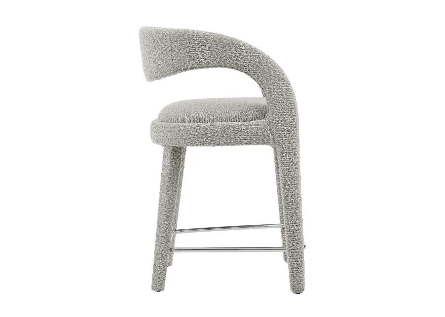 Pinnacle Boucle Upholstered Counter Stool Set of Two