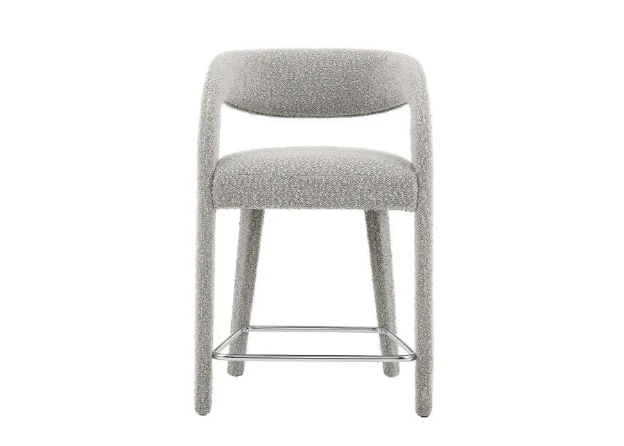 Pinnacle Boucle Upholstered Counter Stool Set of Two